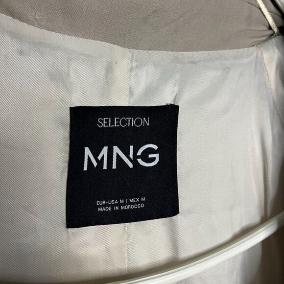 Mango Wanna Oversize Trench Coat Beige Ecru Women’s M - Picture 8 of 16